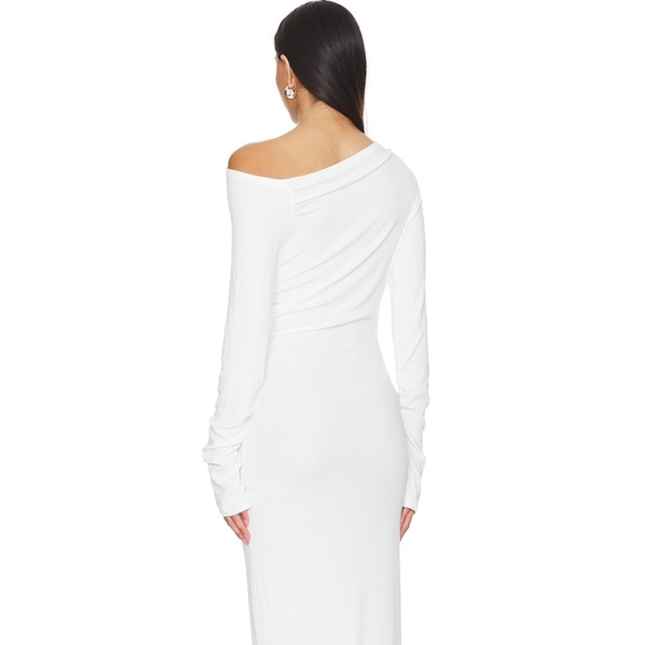 SNDYS Reyna Maxi Dress white long sleeve maxi - Picture 3 of 12